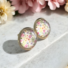 Lade das Bild in den Galerie-Viewer, Ohrringe Ohrstecker gold silber roségold Edelstahl Blumen Geschenk Freundin Frau Mädchen