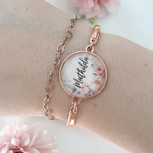 Load image into Gallery viewer, Armband Armkette personalisiert roségold, gold oder silber verstellbar