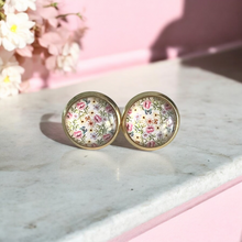 Lade das Bild in den Galerie-Viewer, Ohrringe Ohrstecker gold silber roségold Edelstahl Blumen Geschenk Freundin Frau Mädchen