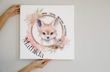 Lade das Bild in den Galerie-Viewer, Kinderzimmer Bild mit Namen Baby Wanddeko Mädchen