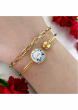 Lade das Bild in den Galerie-Viewer, Armreif Armband mit Namen personalisiert gold Edelstahl