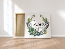 Lade das Bild in den Galerie-Viewer, Personalisiertes Kinderzimmer Deko Bild mit Namen Baby