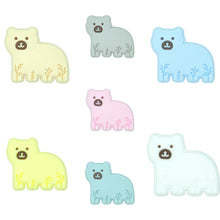 Lade das Bild in den Galerie-Viewer, Schnullerkette mit Namen Junge Silikon personalisiert grau babyblau