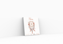 Lade das Bild in den Galerie-Viewer, Personalisiertes Kinderzimmer Bild mit Namen Baby Traumfänger