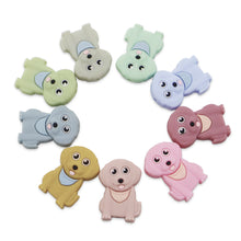 Lade das Bild in den Galerie-Viewer, Baby Schnullerkette mit Namen Mädchen Silikon Elefant