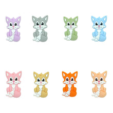 Lade das Bild in den Galerie-Viewer, Baby Schnullerkette mit Namen Mädchen Silikon Elefant