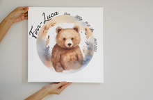 Lade das Bild in den Galerie-Viewer, Babyzimmer Bild mit Namen Baby Geschenk personalisiert