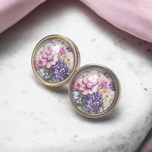 Lade das Bild in den Galerie-Viewer, Ohrringe Ohrstecker gold silber roségold Edelstahl Blumen Geschenk Freundin Frau Mädchen