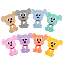 Lade das Bild in den Galerie-Viewer, Beißring Rassel mit Namen Mädchen Silikon Rehkitz rosa grau