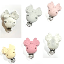 Lade das Bild in den Galerie-Viewer, Mädchen Schnullerkette personalisiert Silikon Blume rosa altrosa