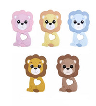 Lade das Bild in den Galerie-Viewer, Beißring Rassel mit Namen Mädchen Silikon Rehkitz rosa grau