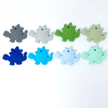 Lade das Bild in den Galerie-Viewer, Schnullerkette Set mit Namen Junge Silikon blau weiß