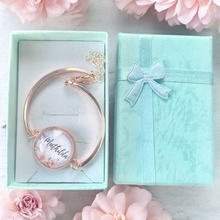 Load image into Gallery viewer, Armband Armkette personalisiert roségold, gold oder silber verstellbar
