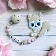 Lade das Bild in den Galerie-Viewer, Baby Beißkette mit Namen Beißring personalisiert