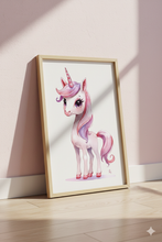 Load image into Gallery viewer, Kinderzimmer Bilder 3 Poster Set Wanddeko Babyzimmer Dekoration Mädchen