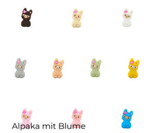 Carica l'immagine nel visualizzatore di Gallery, Schnullerkette Silikon personalisiert mit Namen Mädchen pink weiß Alpaka