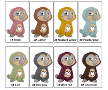 Lade das Bild in den Galerie-Viewer, Silikon Beißkette personalisiert mit Namen Junge grau blau