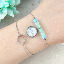 Lade das Bild in den Galerie-Viewer, Personalisiertes Armband mit Name Armkette Edelstahl silber