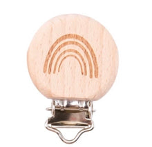 Charger l'image dans la galerie, Schnullerkette mit Namen Junge blau grau Holz Silikon Löwe