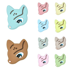 Lade das Bild in den Galerie-Viewer, Baby Schnullerkette mit Namen Mädchen Silikon Elefant