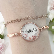 Load image into Gallery viewer, Armband Armkette personalisiert roségold, gold oder silber verstellbar