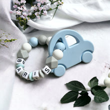 Charger l'image dans la galerie, Beißring mit Namen Silikon Junge Auto