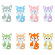 Lade das Bild in den Galerie-Viewer, Schnullerkette Set mit Namen Silikon Mädchen rosa weiß Herz