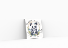 Load image into Gallery viewer, Personalisiertes Kinderzimmer Bild mit Namen Baby Panda