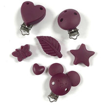 Lade das Bild in den Galerie-Viewer, Schnullerkette mit Namen Mädchen rosa weiß aus Silikon Maus