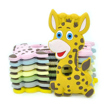 Lade das Bild in den Galerie-Viewer, Schnullerkette Set Mädchen rosa beige Giraffe