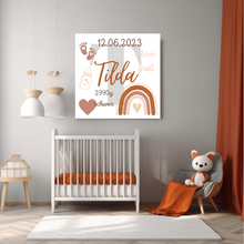 Lade das Bild in den Galerie-Viewer, Wanddeko mit Namen Baby Babyzimmer Bild