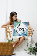 Lade das Bild in den Galerie-Viewer, Kinderzimmer Bild mit Namen Baby Geschenk zur Geburt