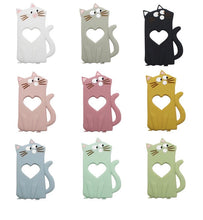 Lade das Bild in den Galerie-Viewer, Silikon Beißkette personalisiert mit Namen Junge grau blau