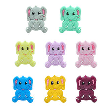 Lade das Bild in den Galerie-Viewer, Schnullerkette mit Namen Junge Silikon Hund Baby Geschenk hellblau beige