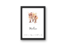 Charger l'image dans la galerie, Poster mit Geburtsdaten Baby Kinderzimmer Bild
