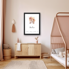 Charger l'image dans la galerie, Poster mit Geburtsdaten Baby Kinderzimmer Bild