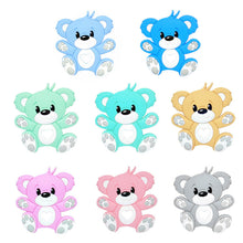 Lade das Bild in den Galerie-Viewer, Beißkette Beißring Greifring mit Namen Silikon Elefant