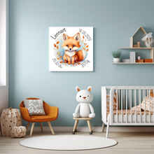 Charger l'image dans la galerie, Personalisiertes Kinderzimmer Bild mit Namen Baby Fuchs