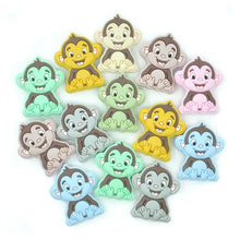 Charger l'image dans la galerie, Schnullerkette mit Namen Silikon Junge mint grau Teddy