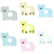 Lade das Bild in den Galerie-Viewer, Beißring Greifring Greifling mit Namen Silikon Mädchen rosa grau