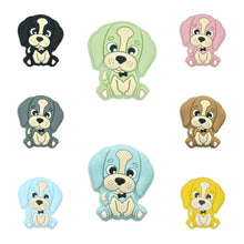 Charger l'image dans la galerie, Schnullerkette mit Namen Silikon Junge mint grau Teddy