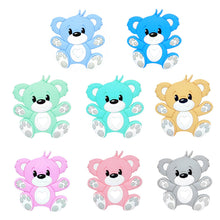 Lade das Bild in den Galerie-Viewer, Beißkette mit Namen Silikon Junge mintgrün