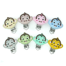 Lade das Bild in den Galerie-Viewer, Schnullerkette mit Namen Silikon Junge Fuchs grau