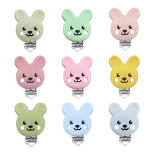 Lade das Bild in den Galerie-Viewer, Schnullerkette mit Namen Silikon Junge Fuchs grau