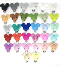 Lade das Bild in den Galerie-Viewer, Schnullerkette mit Namen Silikon Mädchen weinrot grau altrosa