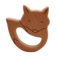 Charger l'image dans la galerie, Beißring Greifring mit Namen Silikon Holz Baby Geschenk