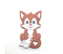 Charger l'image dans la galerie, Schnullerketten Beißring Set mit Namen rosa Fuchs
