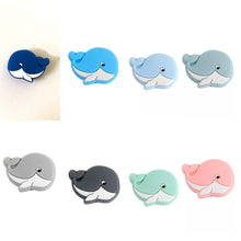 Lade das Bild in den Galerie-Viewer, Schnullerkette mit Namen Silikon Junge Bär beige grau