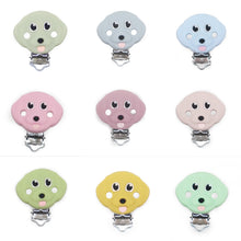 Lade das Bild in den Galerie-Viewer, Schnullerkette mit Namen Silikon Mädchen rosa weiß Hund