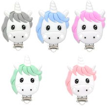 Load image into Gallery viewer, Schnullerkette+Beißring Set mit Namen Holz Silikon rosa Elefant